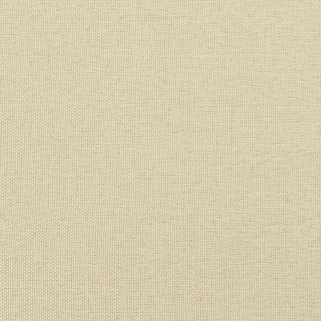 Krevet s oprugama i madracem krem 200 x 200 cm od tkanine