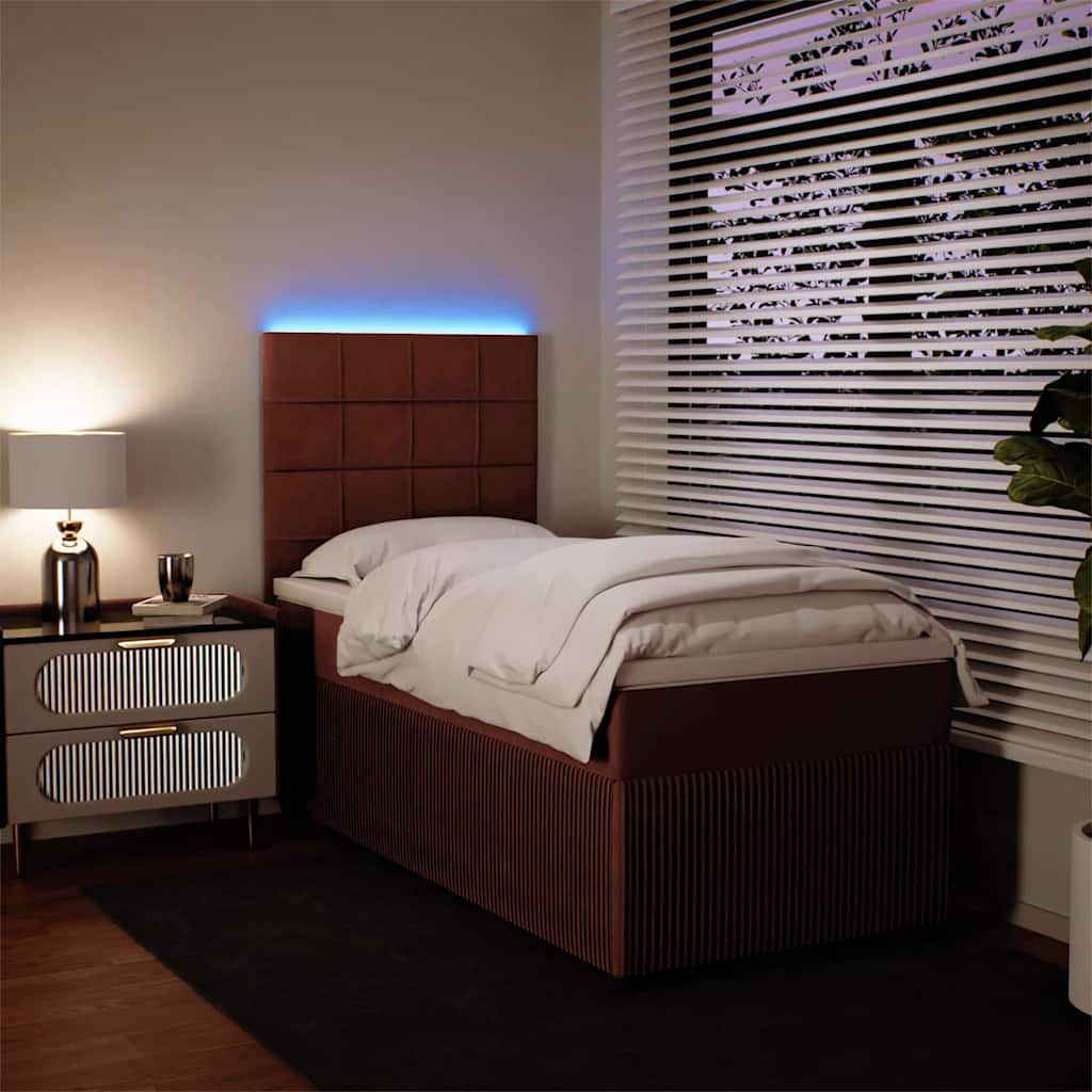 Box spring krevet s madracem ružičasti 80 x 200 cm baršunasti