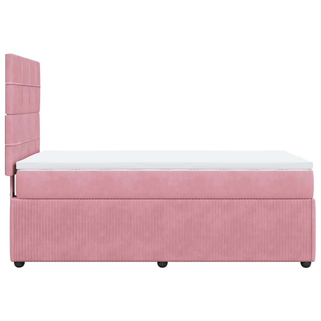 Box spring krevet s madracem ružičasti 80 x 200 cm baršunasti