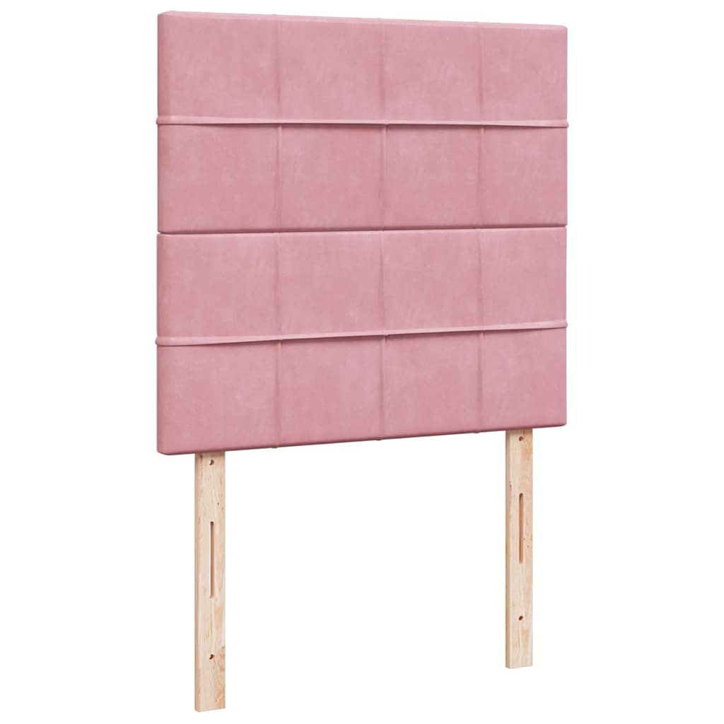 Box spring krevet s madracem ružičasti 100x200 cm baršunasti