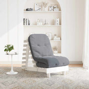 Futon na razvlačenje s madracem bijeli 60x206x11 cm borovina