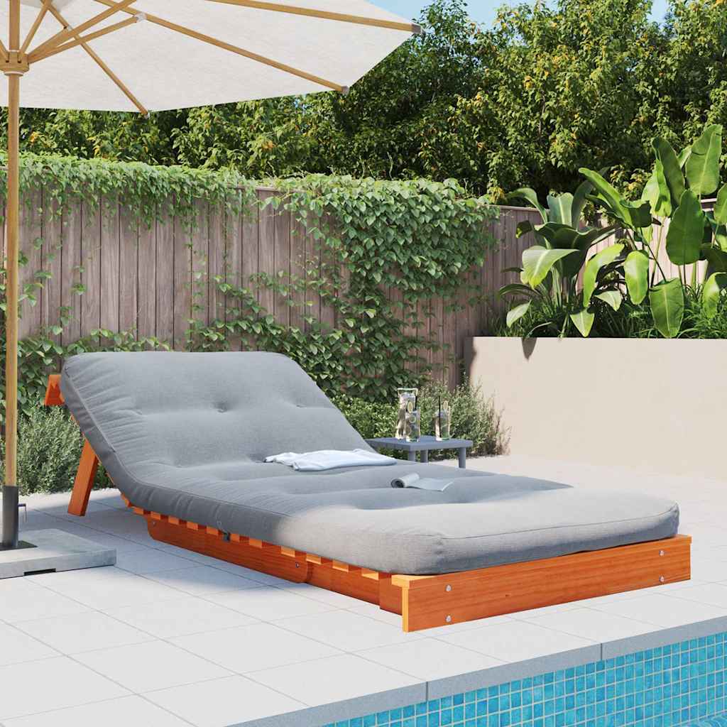 Futon na razvlačenje s madracem smeđi 80 x 206 x 11 cm borovina