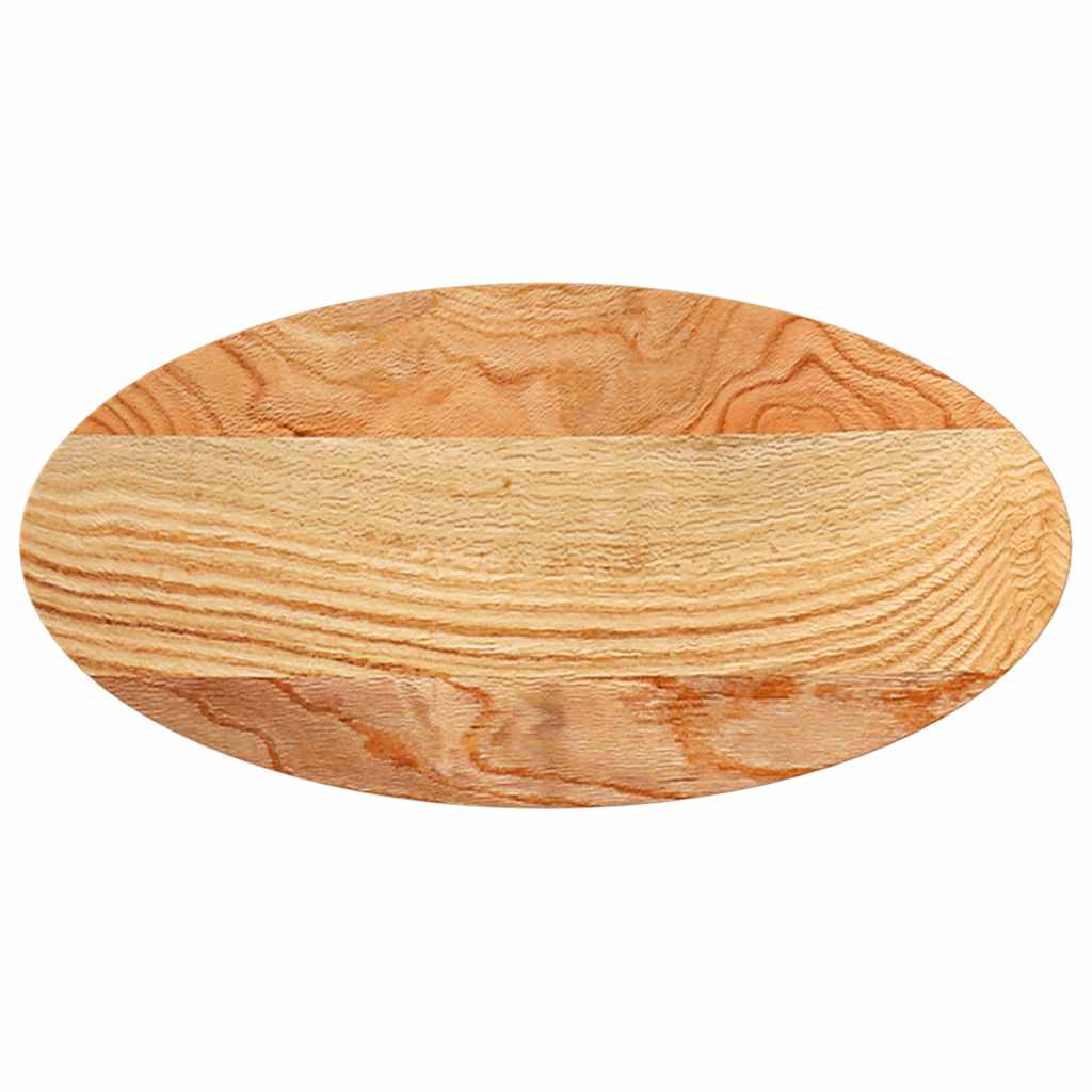 Stolna ploča svjetlosmeđa 80x40x2 cm ovalna masivna hrastovina