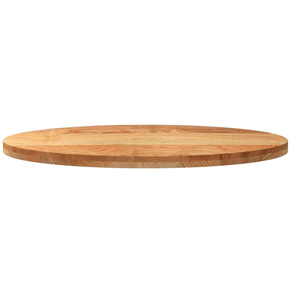 Stolna ploča svjetlosmeđa 100x50x4 cm ovalna masivna hrastovina
