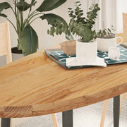 Stolna ploča svjetlosmeđa 140x60x4 cm ovalna masivna hrastovina
