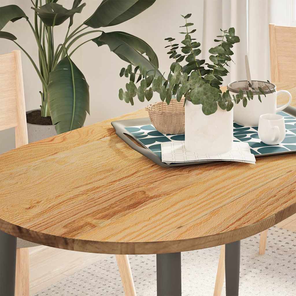 Stolna ploča svjetlosmeđa 120x60x2 cm ovalna masivna hrastovina