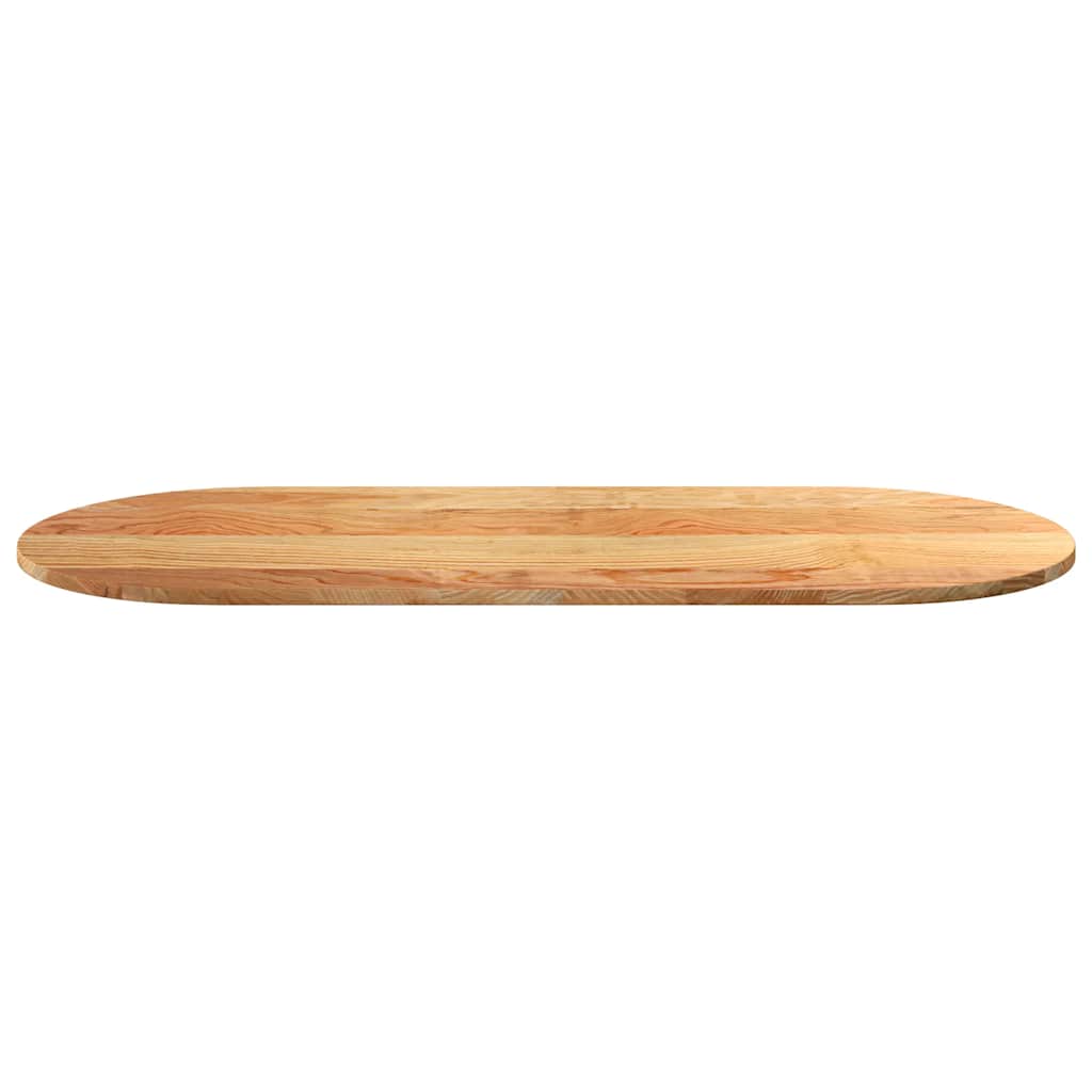 Stolna ploča svjetlosmeđa 140x60x2 cm ovalna masivna hrastovina