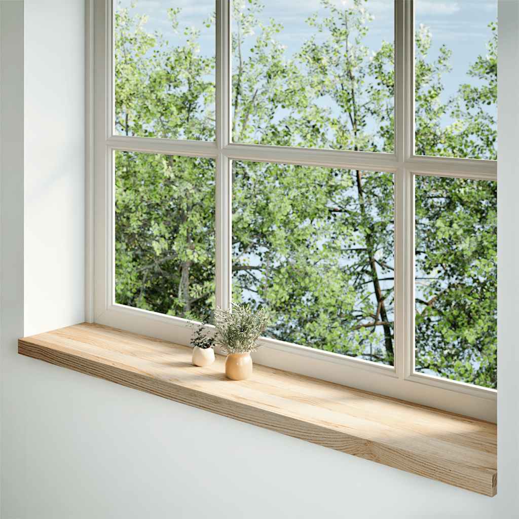 Prozorske klupice 2 kom 140x25x2 cm netretirane masivne hrast