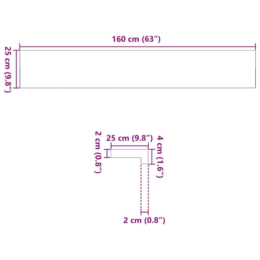 Prozorske klupice 2 kom 160x25x2 cm netretirane masivne hrast