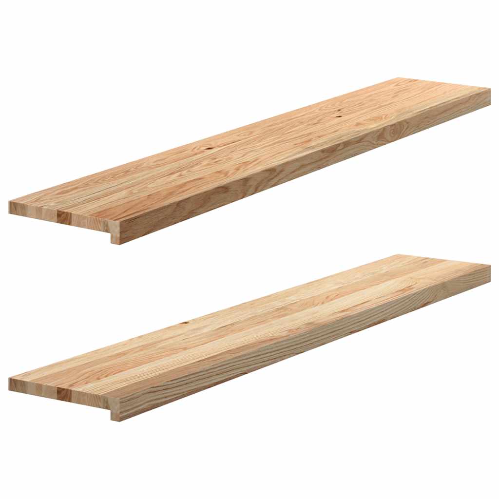 Prozorske klupice 2 kom 140x30x2 cm netretirane masivne hrast