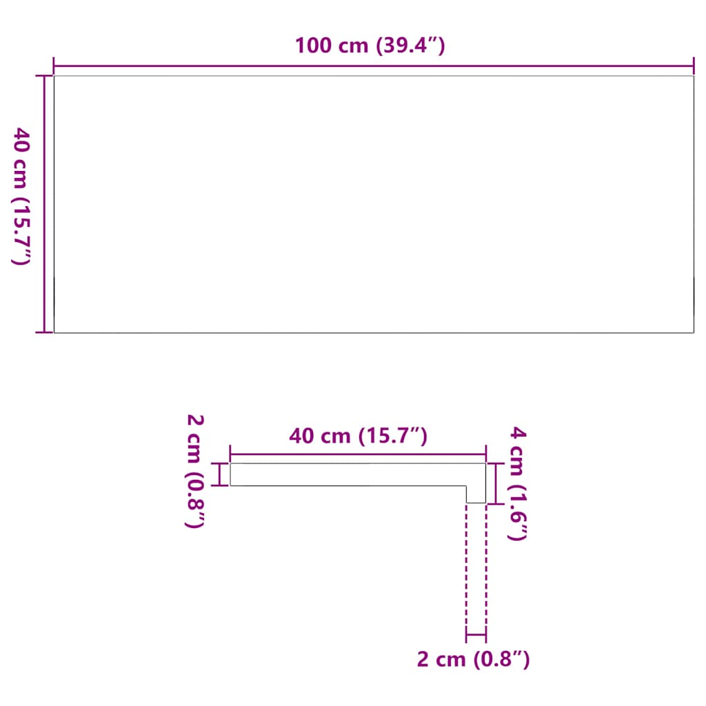 Prozorske klupice 2 kom 100x40x2 cm netretirane masivne hrast