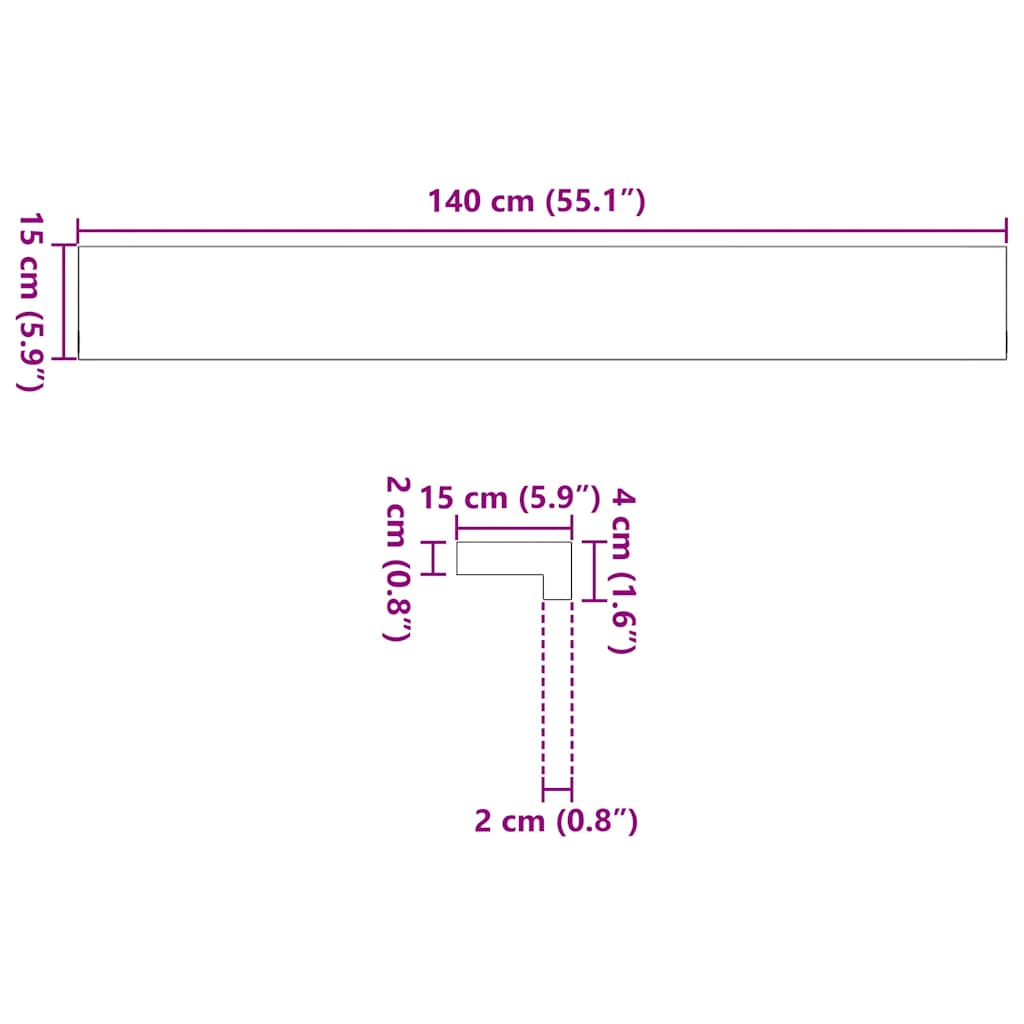 Prozorske klupice 2 kom svijetlosmeđe 140x15x2 cm masivne hrast