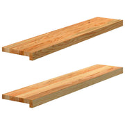 Prozorske klupice 2 kom svijetlosmeđe 100x20x2 cm masivne hrast