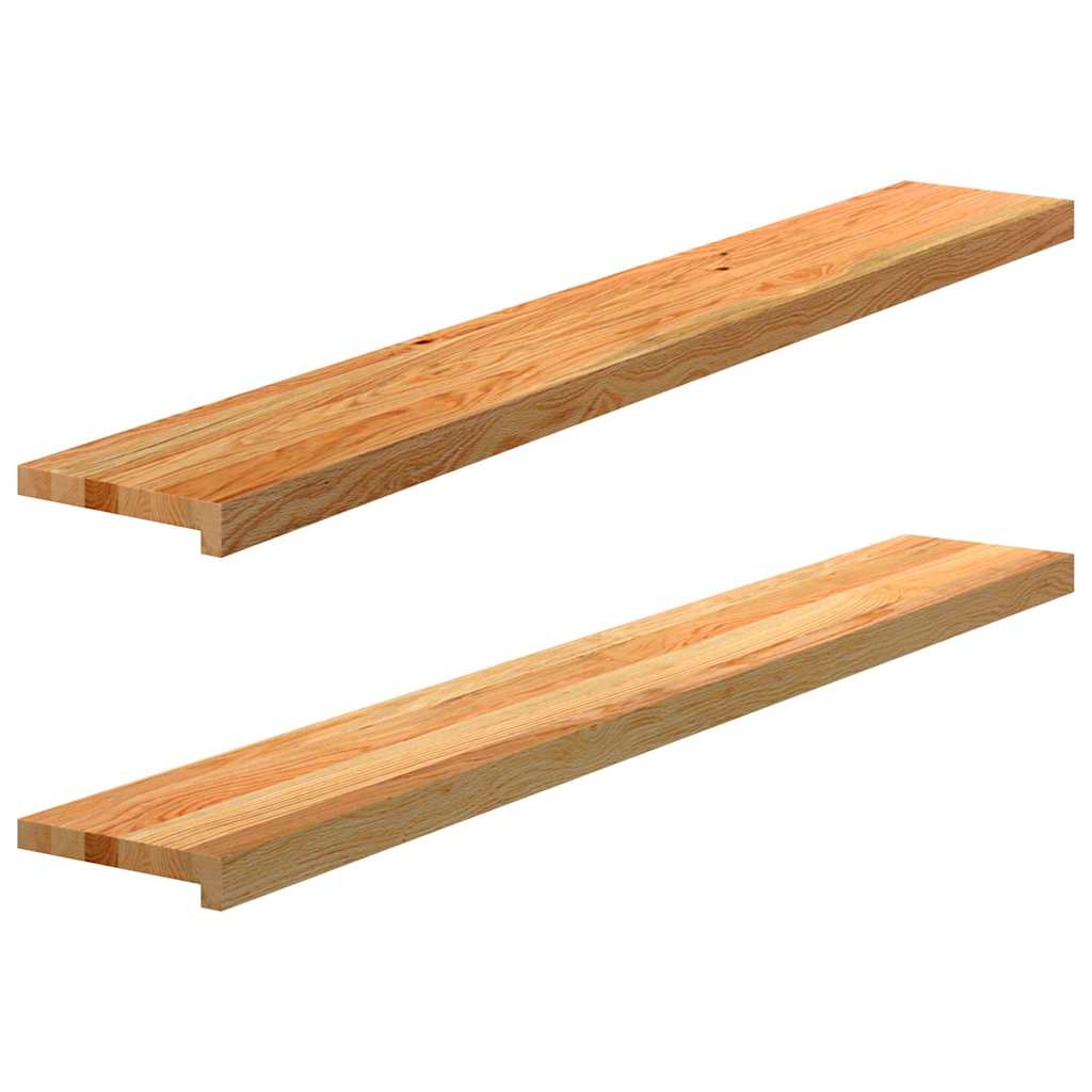 Prozorske klupice 2 kom svijetlosmeđe 140x20x2 cm masivne hrast
