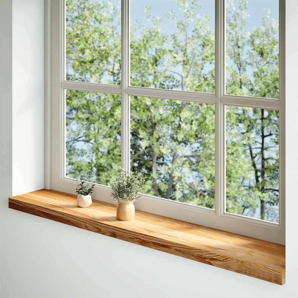 Prozorske klupice 2 kom svijetlosmeđe 160x20x2 cm masivne hrast