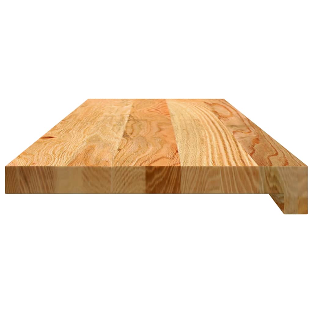 Prozorske klupice 2 kom svijetlosmeđe 80x25x2 cm masivne hrast
