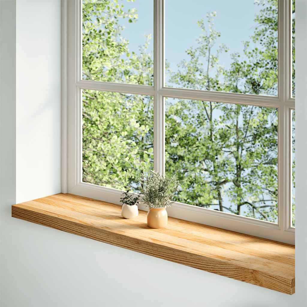Prozorske klupice 2 kom svijetlosmeđe 120x25x2 cm masivne hrast