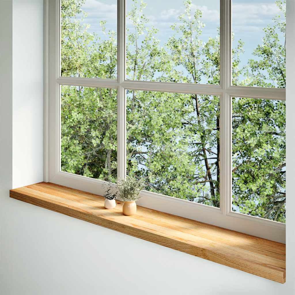 Prozorske klupice 2 kom svijetlosmeđe 160x25x2 cm masivne hrast