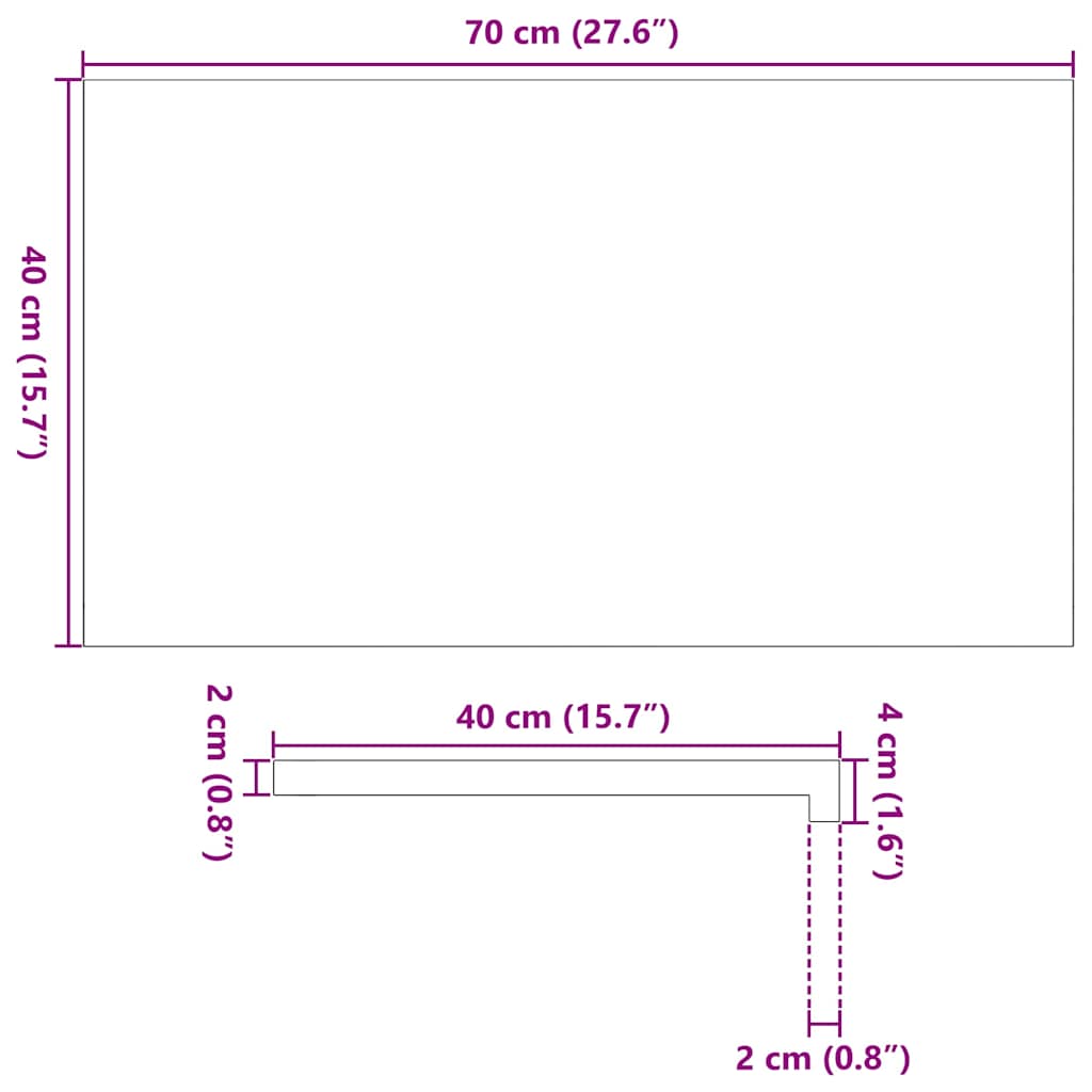 Prozorske klupice 2 kom svijetlosmeđe 70x40x2 cm masivne hrast