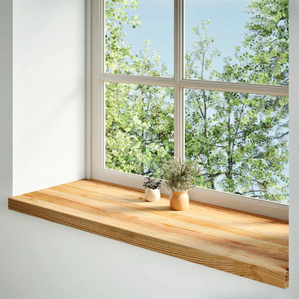 Prozorske klupice 2 kom svijetlosmeđe 120x40x2 cm masivne hrast