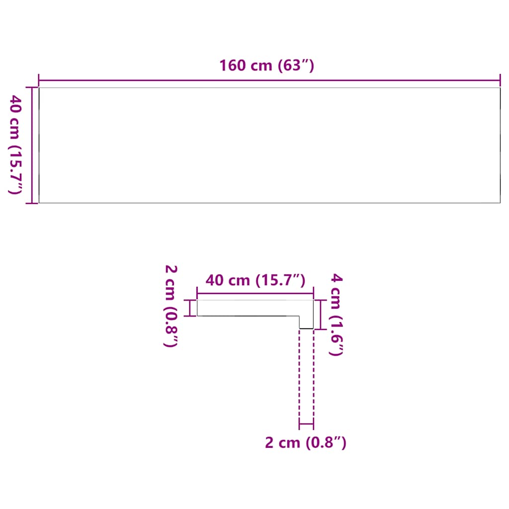 Prozorske klupice 2 kom svijetlosmeđe 160x40x2 cm masivne hrast
