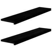 Prozorske klupice 2 kom tamnosmeđe 110x25x2 cm masivne hrast