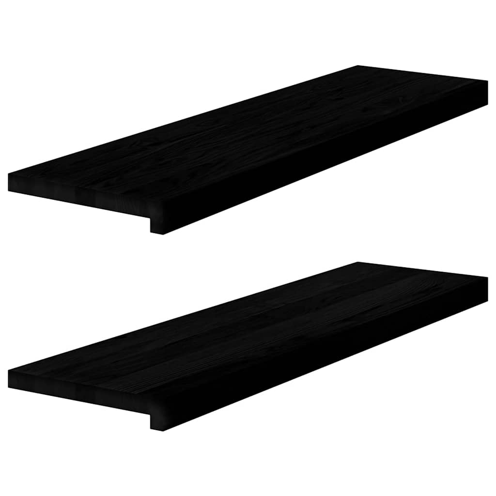 Prozorske klupice 2 kom tamnosmeđe 90x30x2 cm masivne hrast