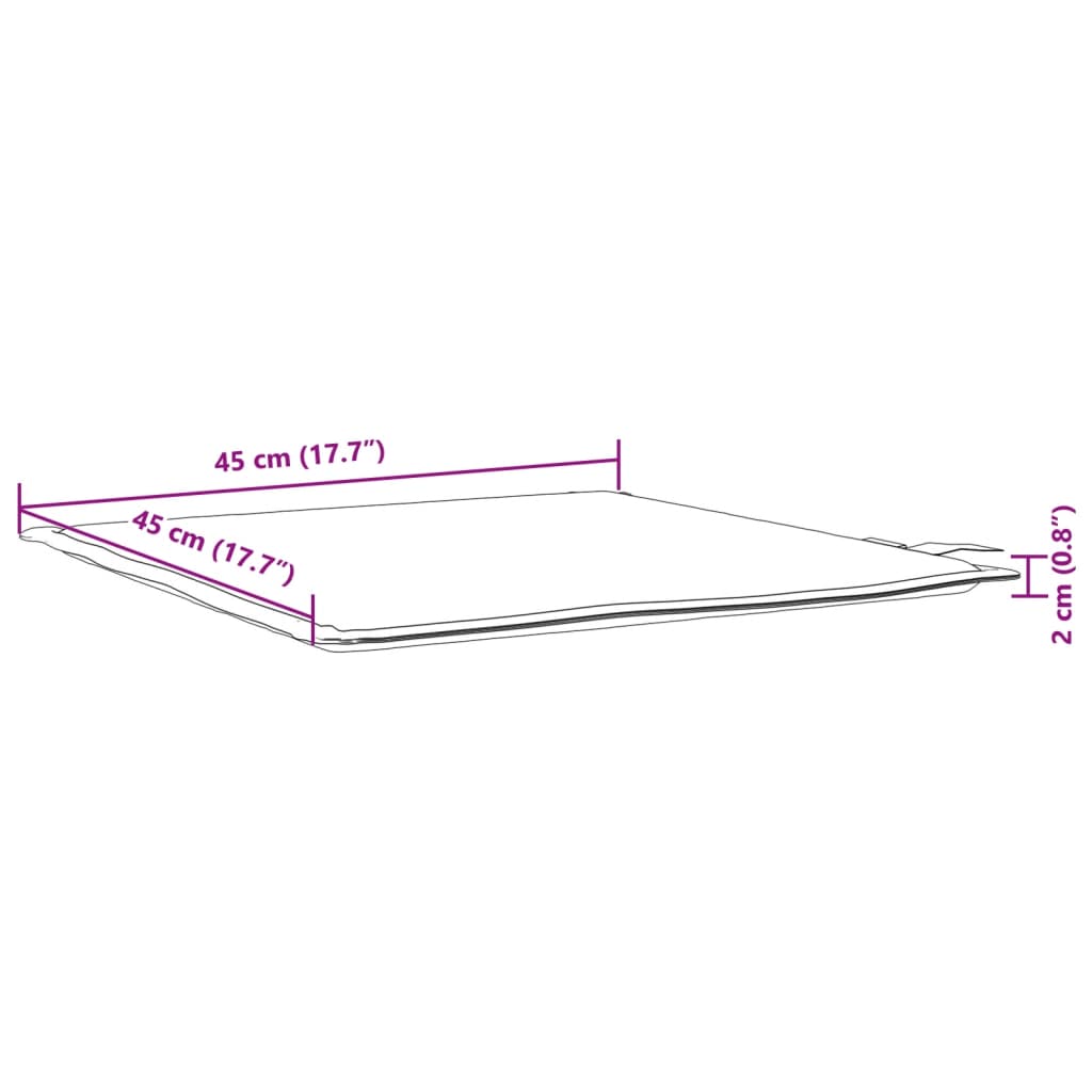Vrtne podloge za sjedalo 2 kom krem 45x45x2 cm četvrtaste
