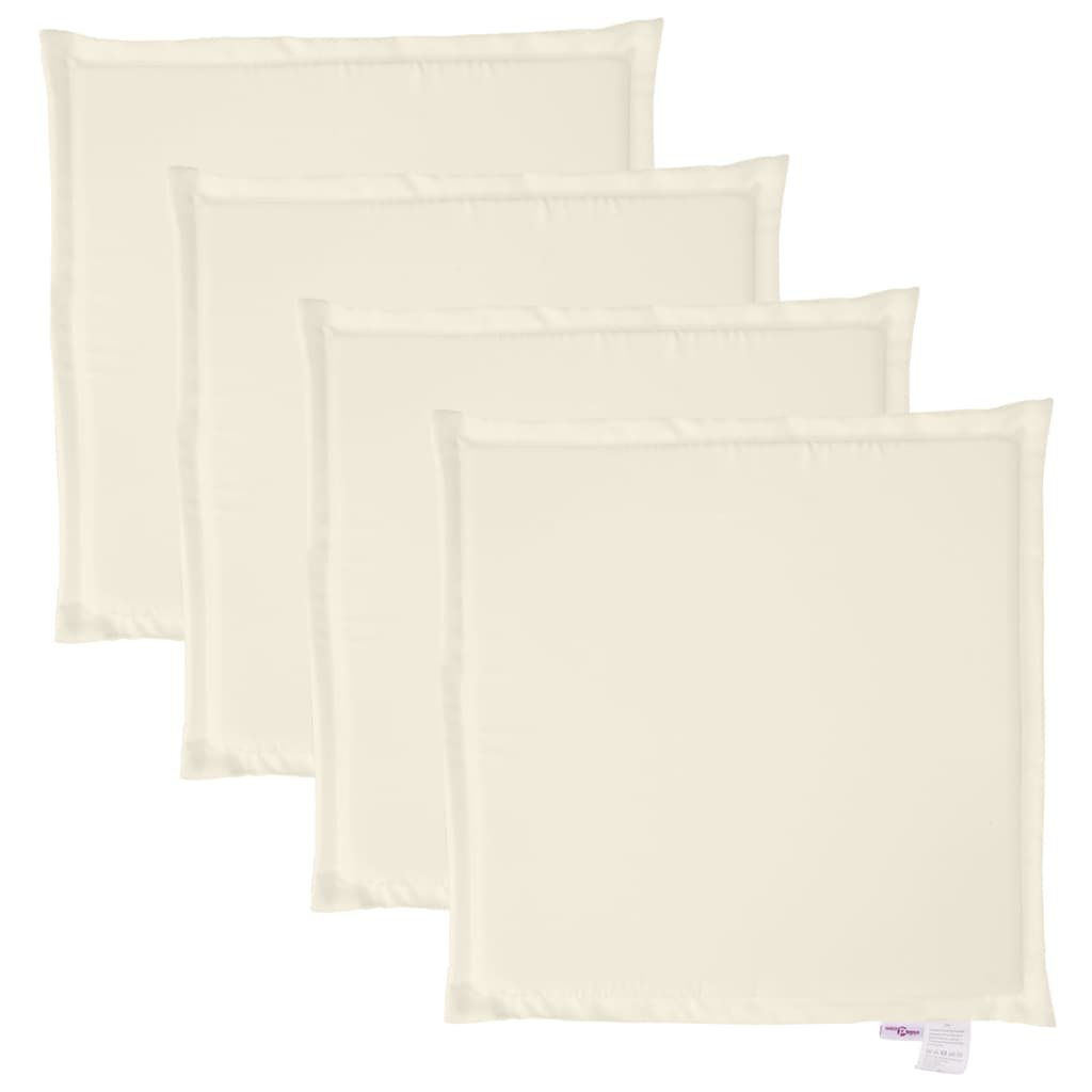 Vrtne podloge za sjedalo 4 kom krem 45x45x2 cm četvrtaste