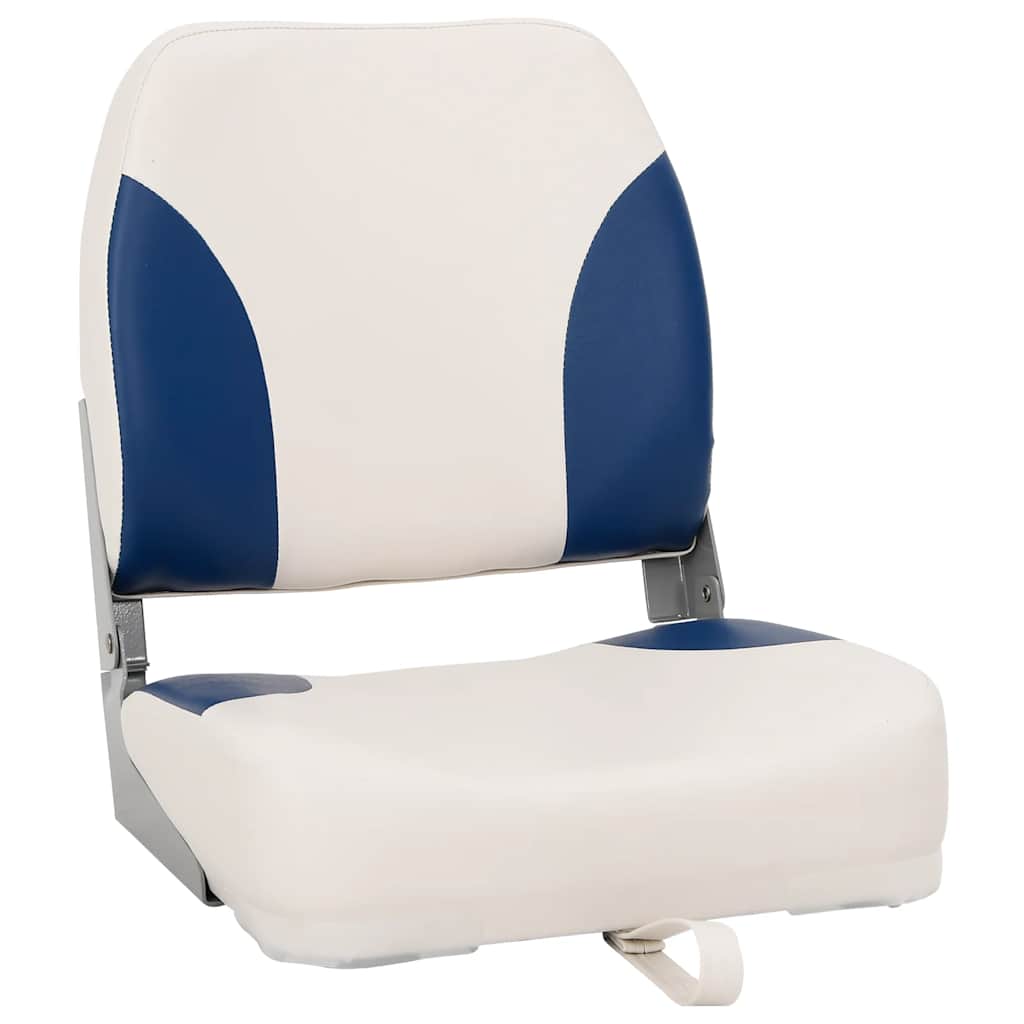 Sklopiva sjedala za brod 1 set plavo-bijela 41x36x48 cm