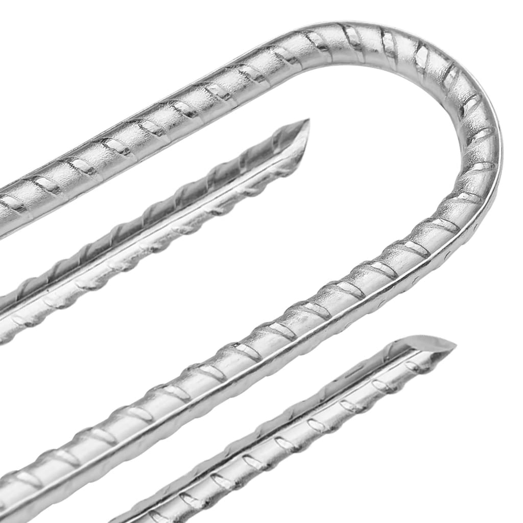 Klinovi za šator U-oblika 6 kom 37 cm Ø 10 mm pocinčani čelik