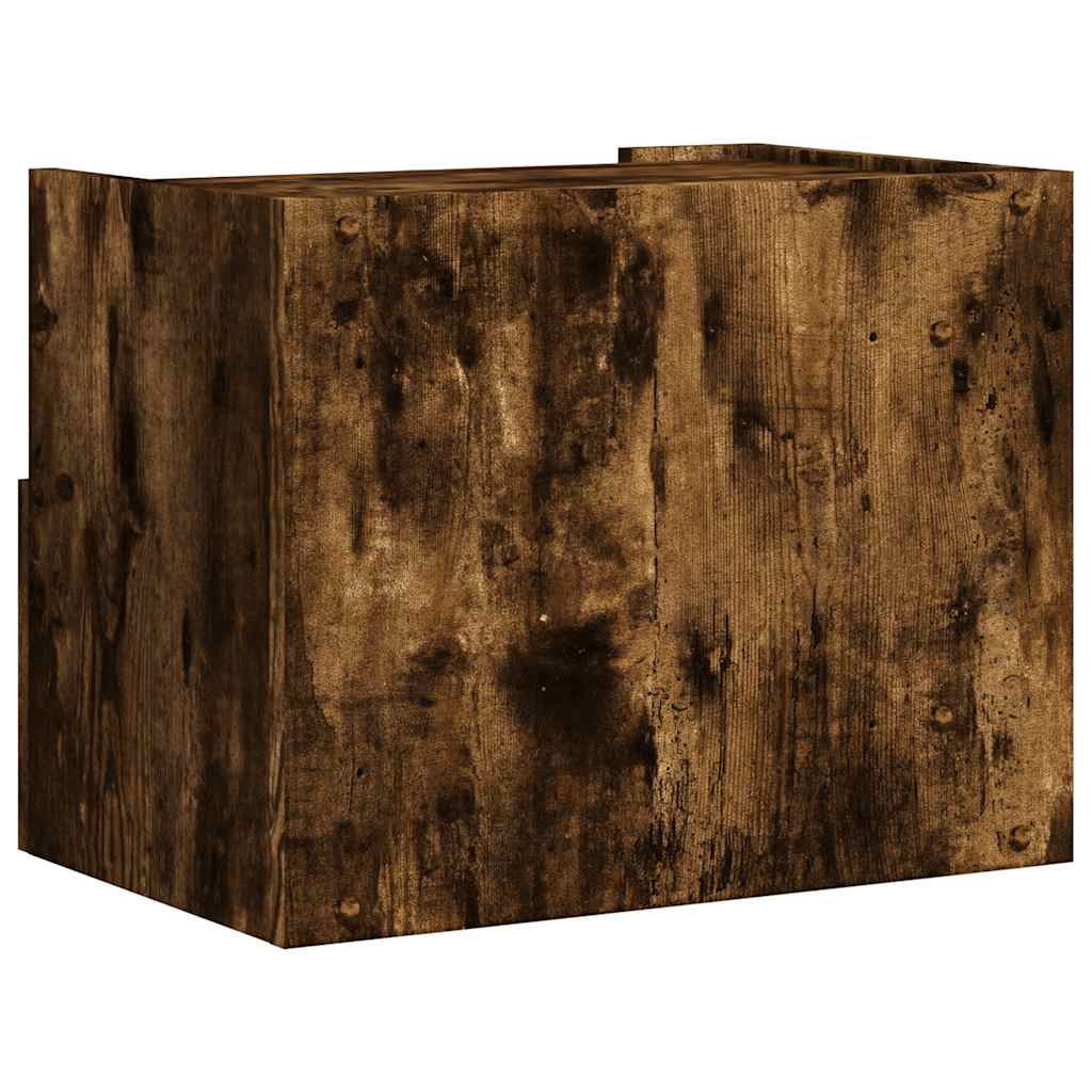 Zidni noćni ormarići 2 kom boja dimljenog hrasta 45x30x35 cm