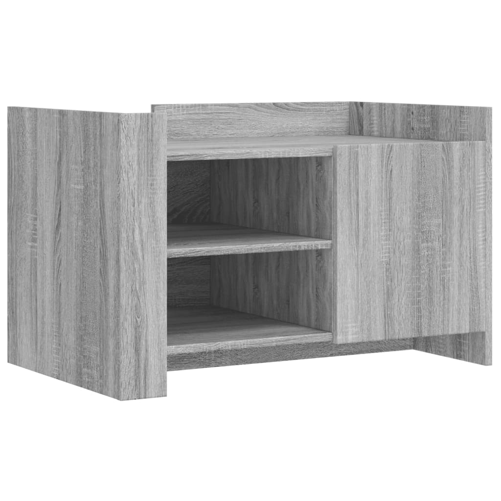 Stolić za kavu siva boja hrasta 80x50x50 cm konstruirano drvo
