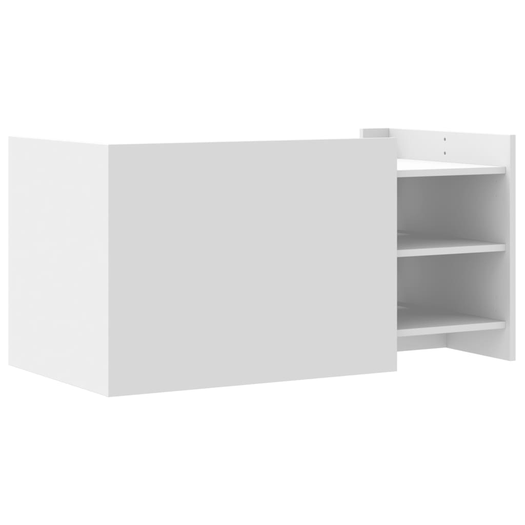 Stolić za kavu bijeli 100 x 50 x 50 cm od konstruiranog drva