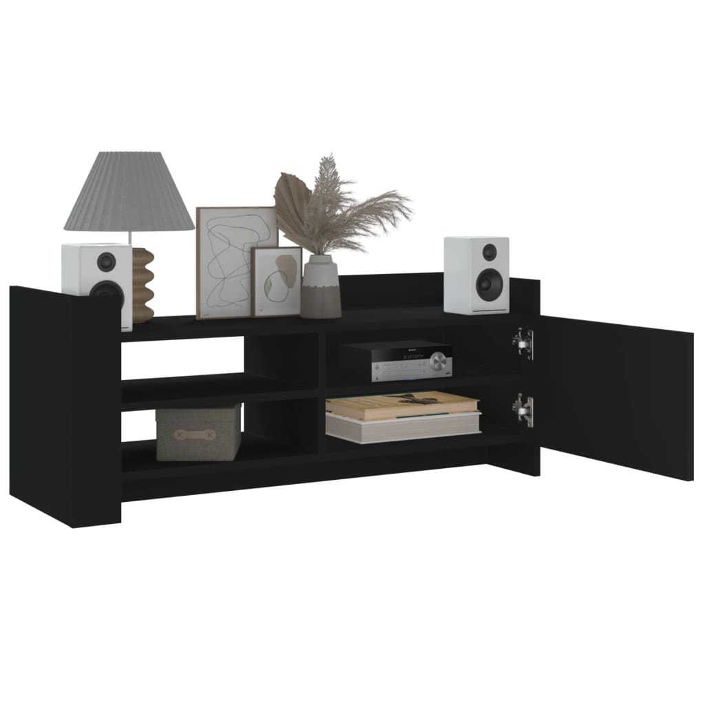 TV ormarić crni 100 x 35 x 40 cm od konstruiranog drva