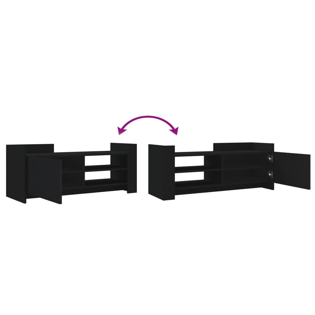 TV ormarić crni 100 x 35 x 40 cm od konstruiranog drva