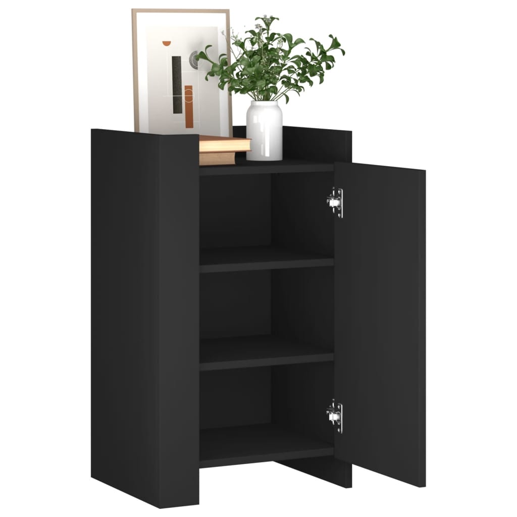 Komoda crna 45x35x75 cm od konstruiranog drva
