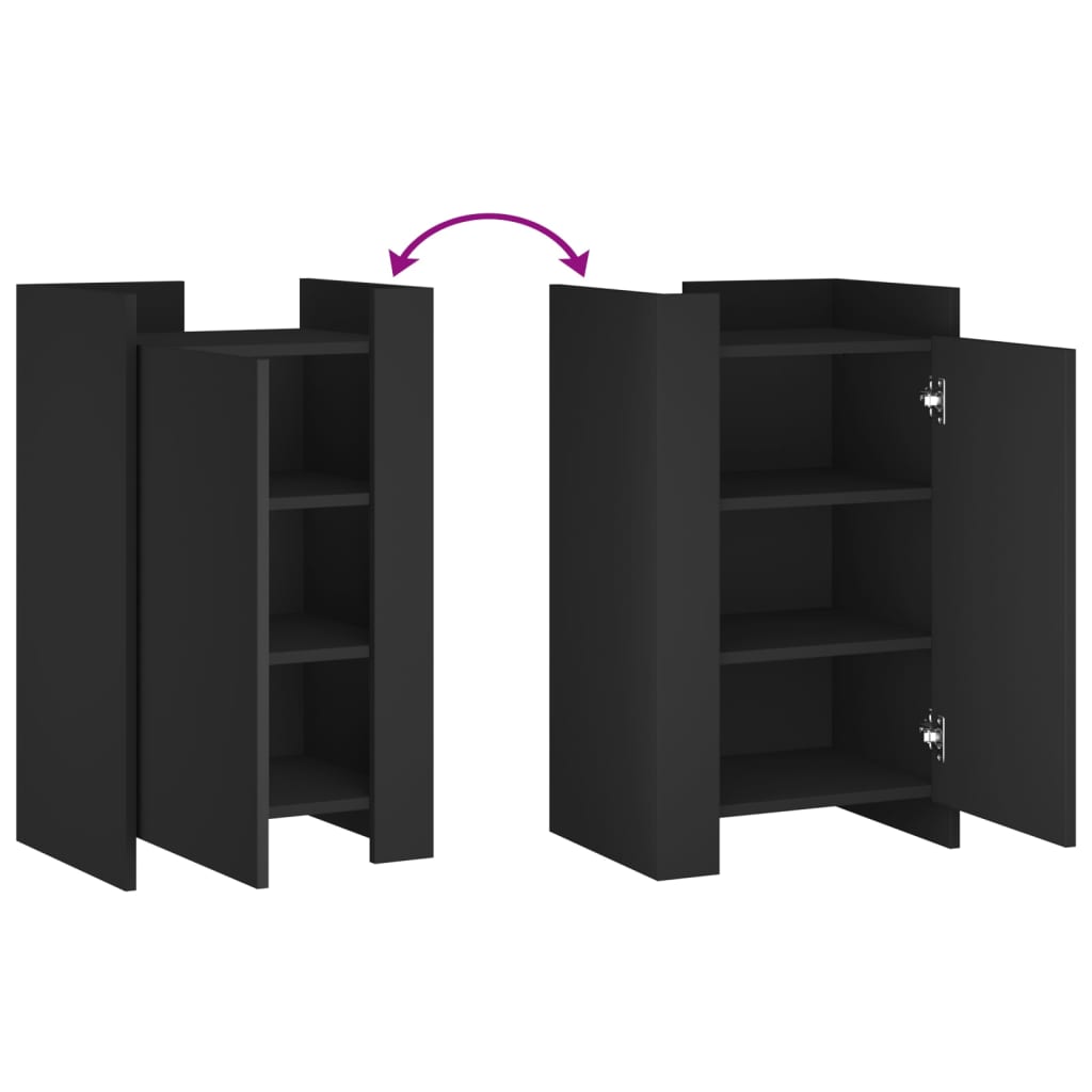 Komoda crna 45x35x75 cm od konstruiranog drva