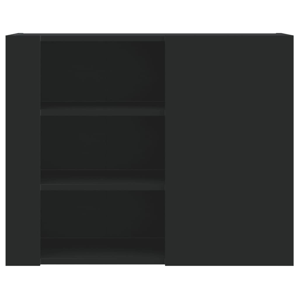 Zidni ormarić crni 75 x 35 x 60 cm od konstruiranog drva