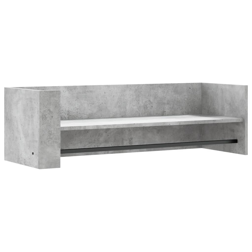 Zidna polica siva boja betona 100x35x30,5 cm konstruirano drvo