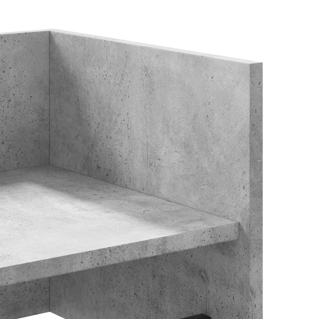 Zidna polica siva boja betona 100x35x30,5 cm konstruirano drvo