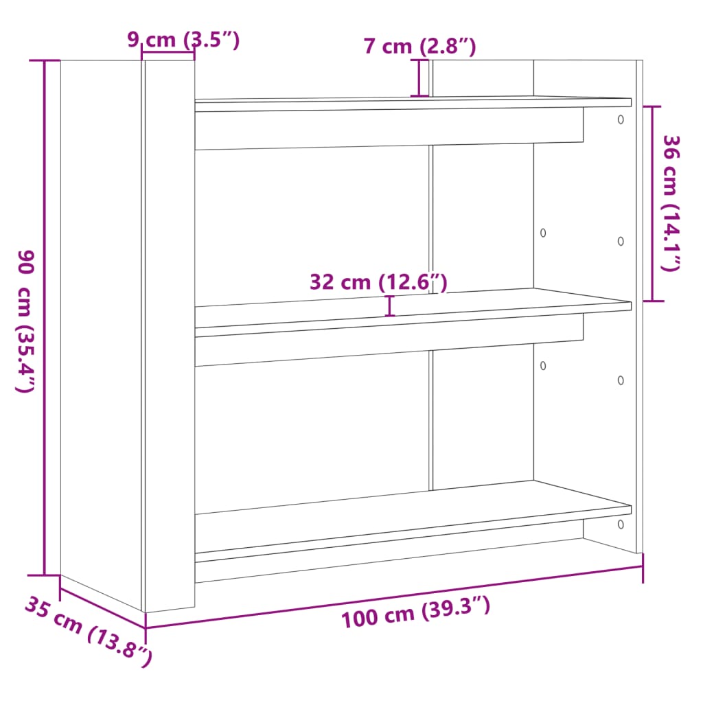 Konzolni stol boja hrasta sonome 100x35x90 cm konstruirano drvo