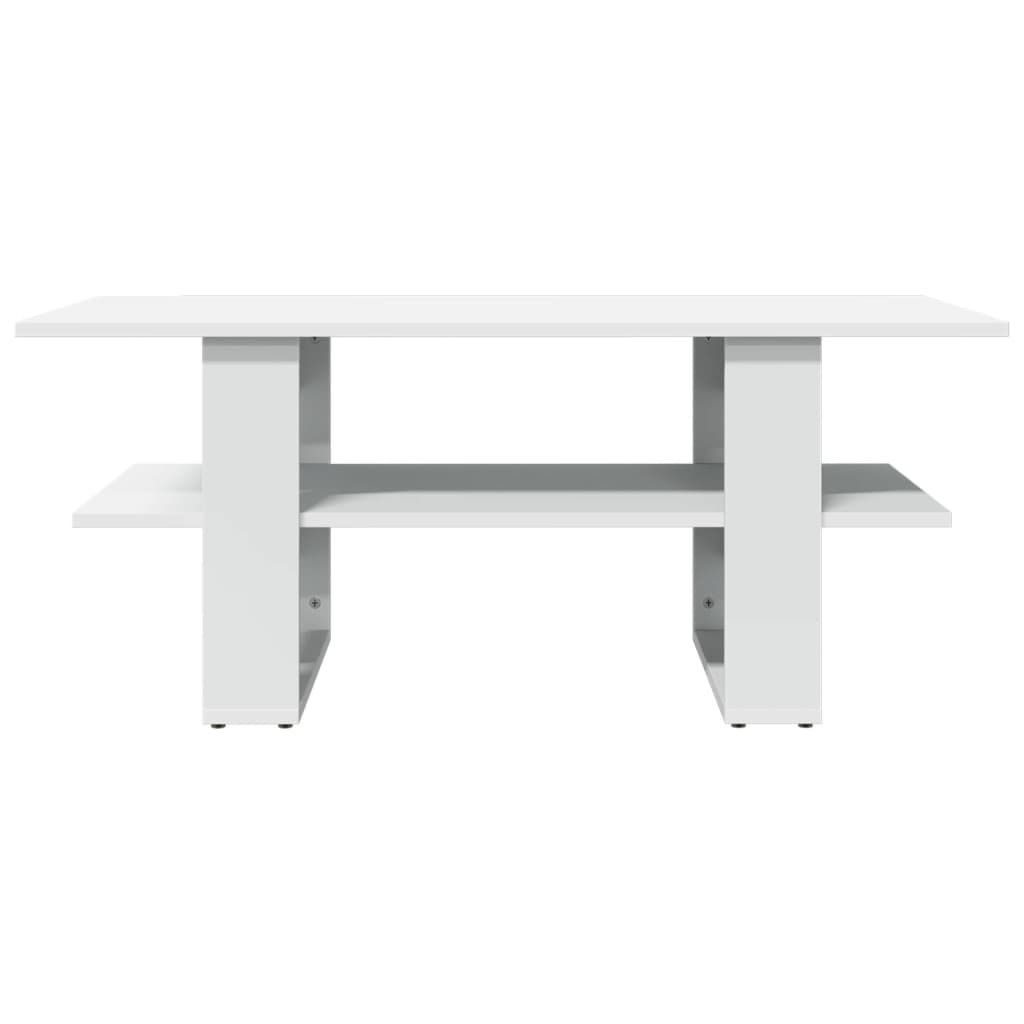 Stolić za kavu bijeli 102 x 55 x 42 cm od konstruiranog drva