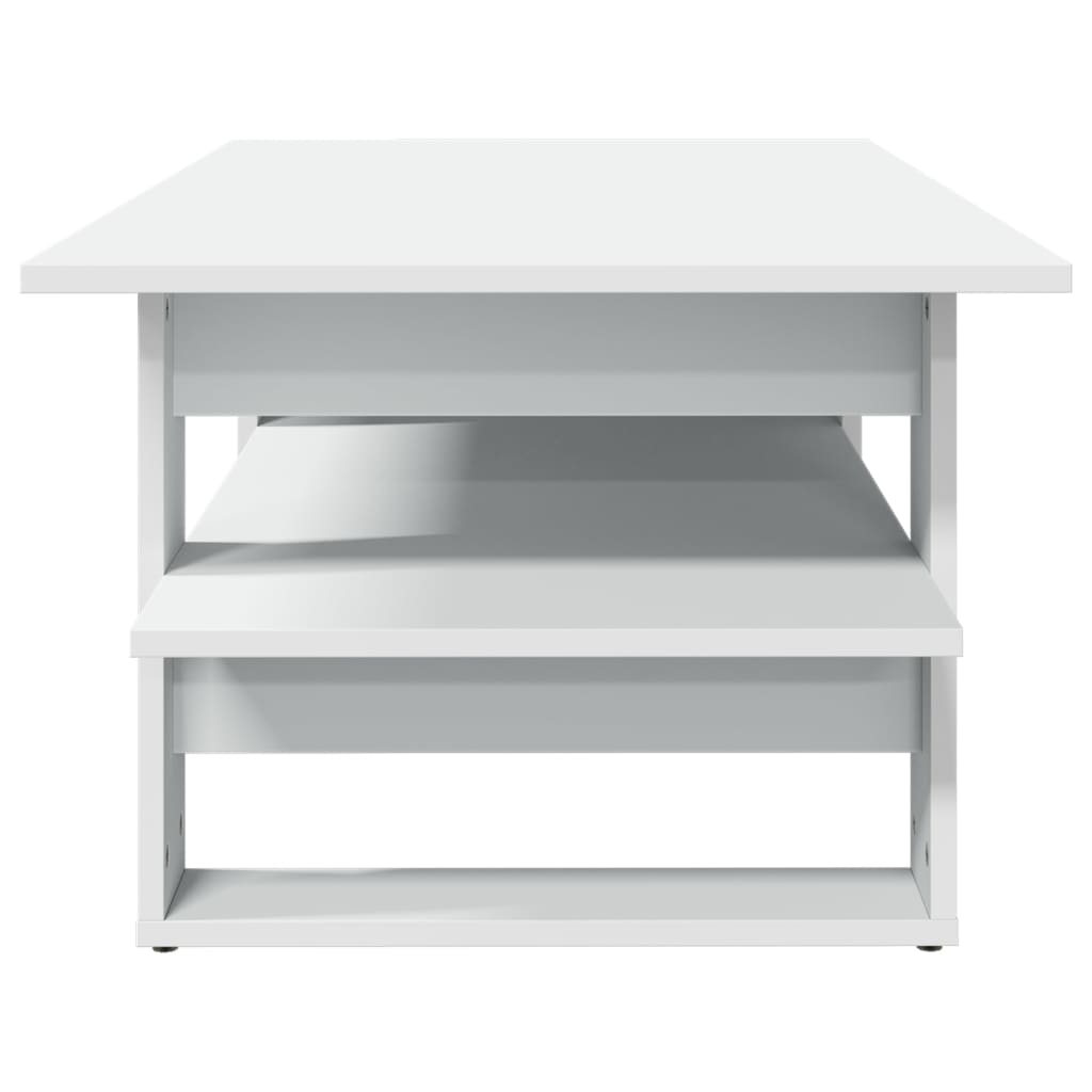 Stolić za kavu bijeli 102 x 55 x 42 cm od konstruiranog drva