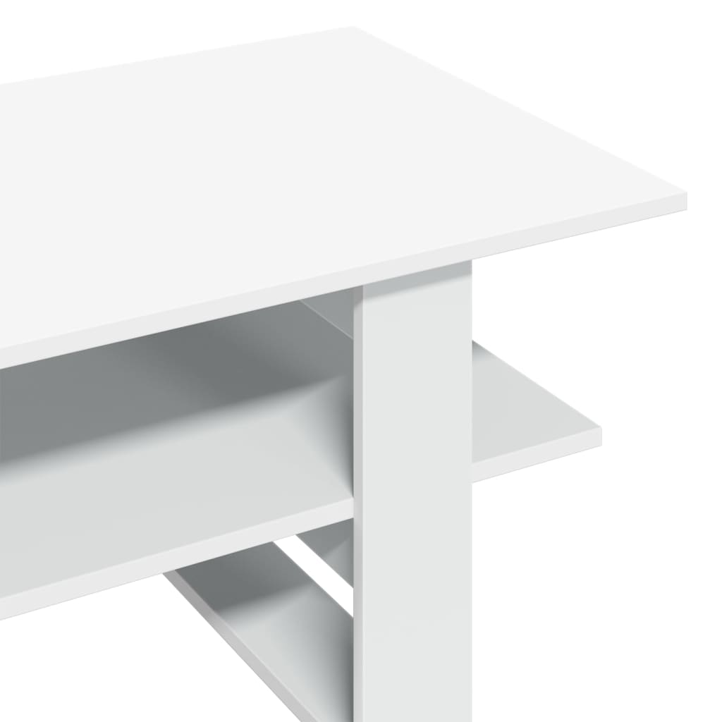 Stolić za kavu bijeli 102 x 55 x 42 cm od konstruiranog drva