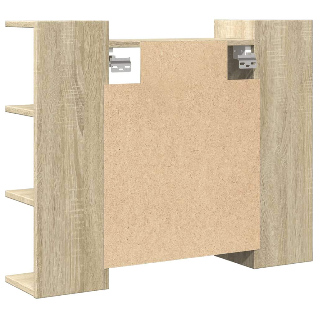 Kupaonski ormarić s ogledalom boja hrasta 80x20,5x64 cm iverica