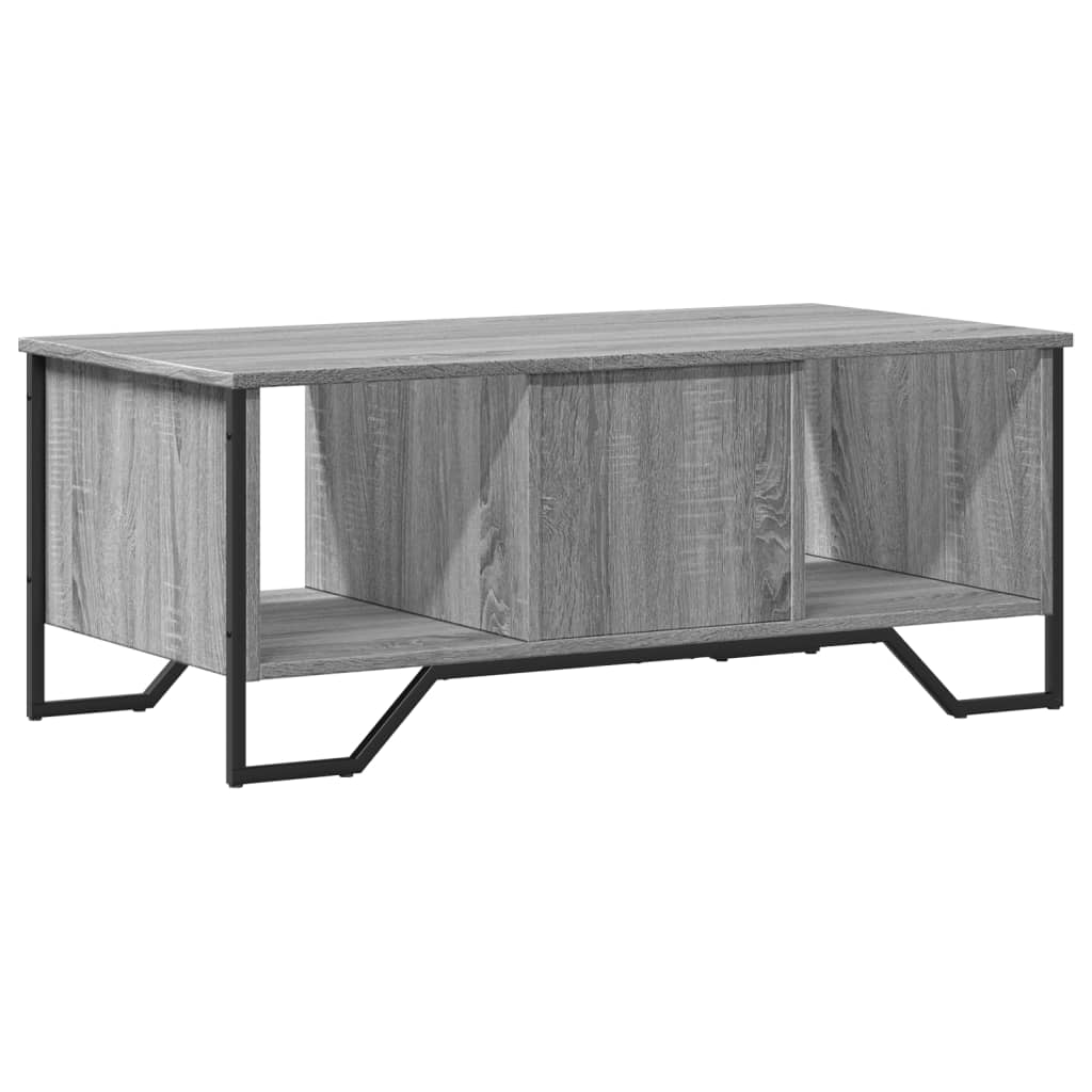 Stolić za kavu siva boja hrasta 100x51x40 cm konstruirano drvo