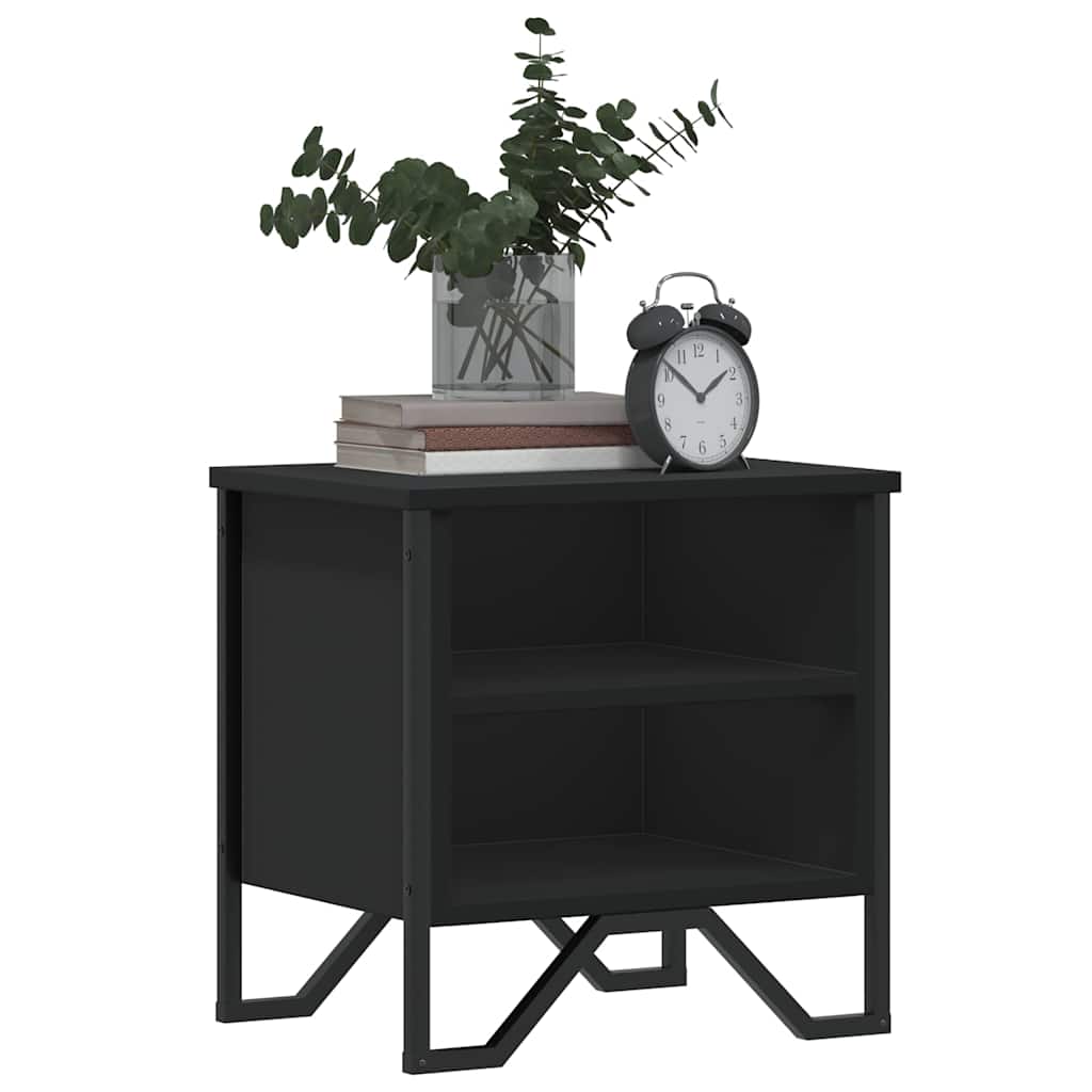 Noćni ormarići 2 kom crni 40 x 30 x 40 cm od konstruiranog drva