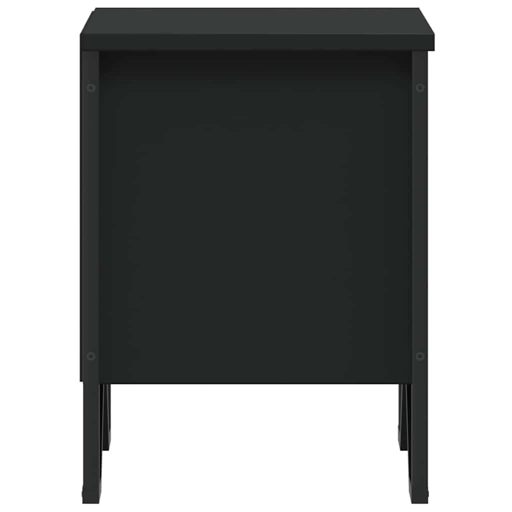 Noćni ormarići 2 kom crni 40 x 30 x 40 cm od konstruiranog drva