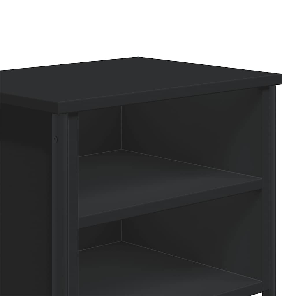 Noćni ormarići 2 kom crni 40 x 30 x 40 cm od konstruiranog drva